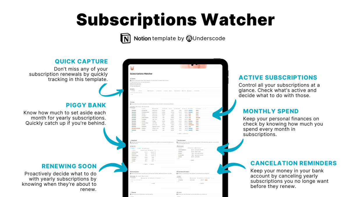 🐷 Subscriptions Watcher