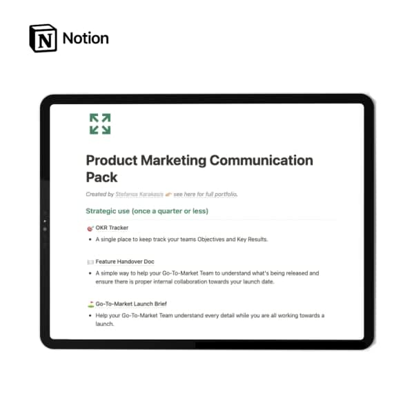 Product Marketing Communication Pack