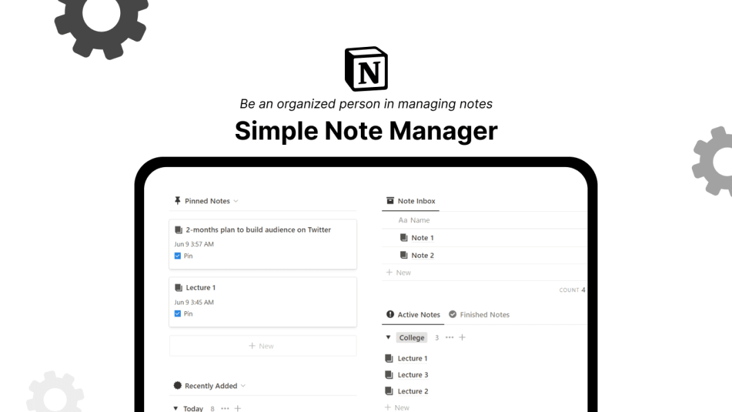 Simple Note Manager