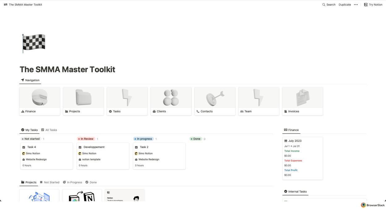 SMMA Master Toolkit | Prototion | Buy Notion Template