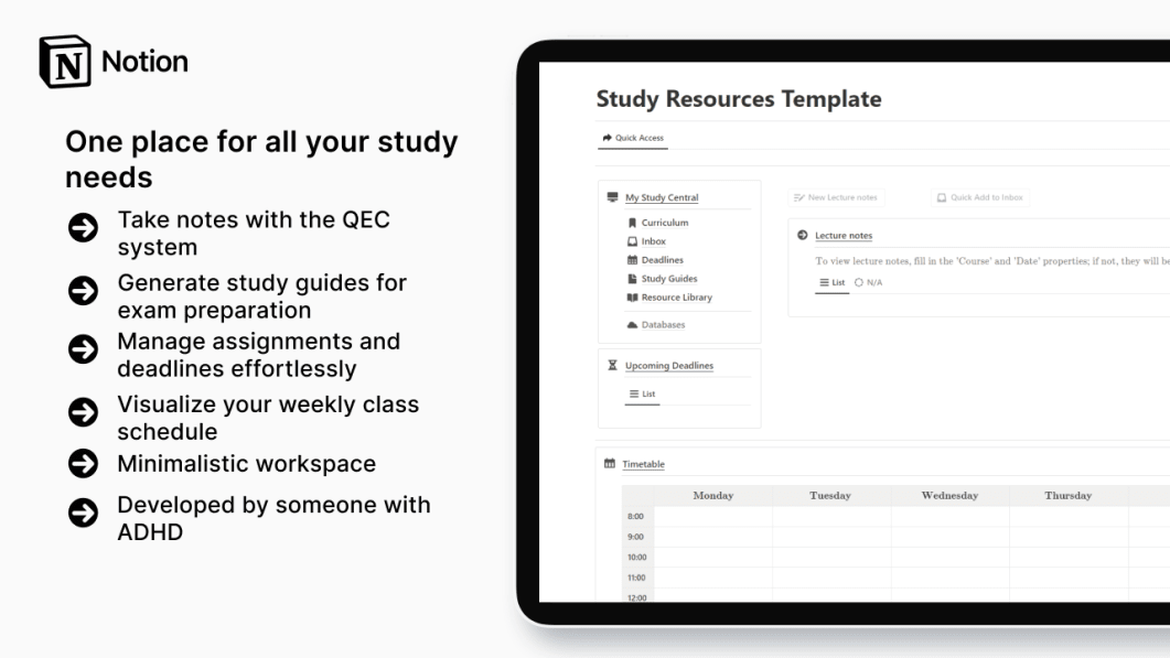 Study Resources Template