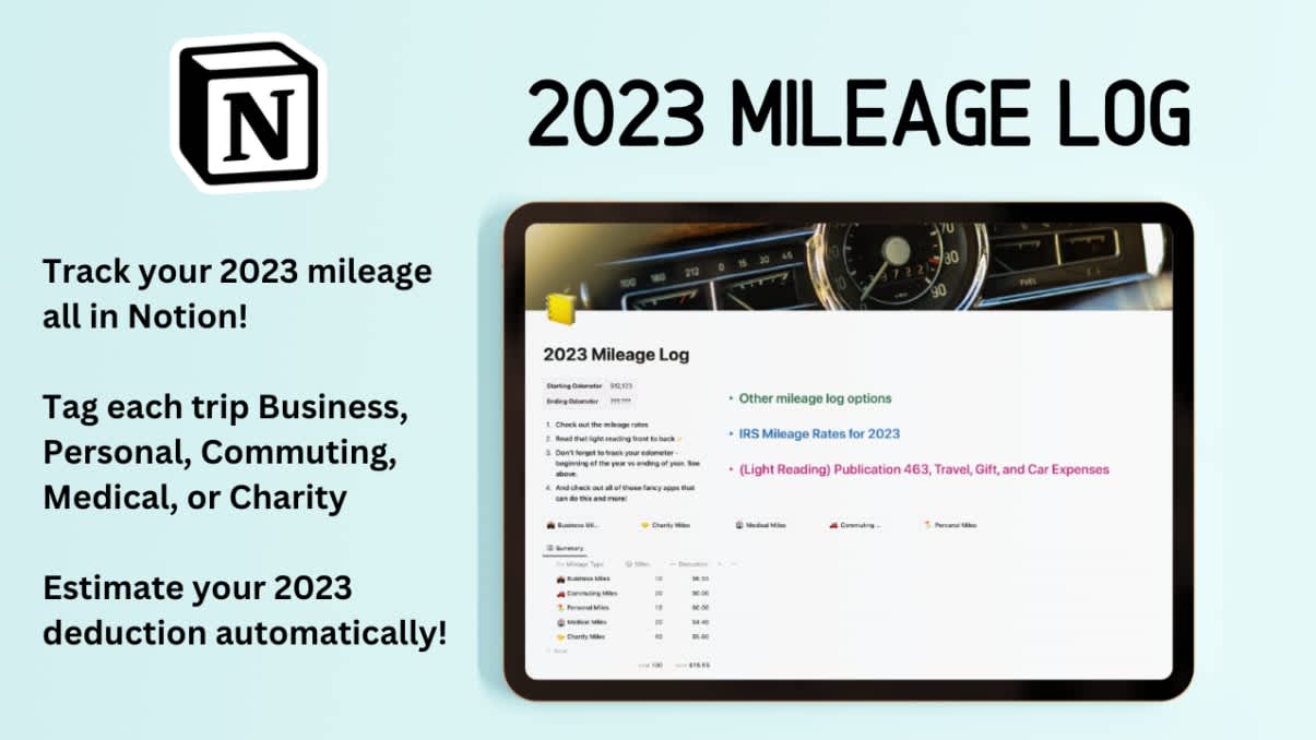 2023 Mileage Log