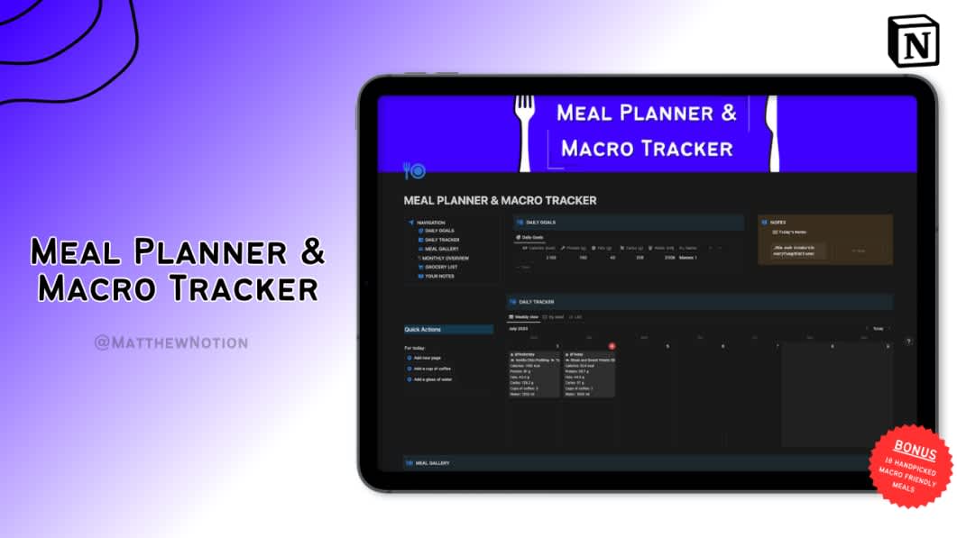 Meal Planner & Macro Tracker