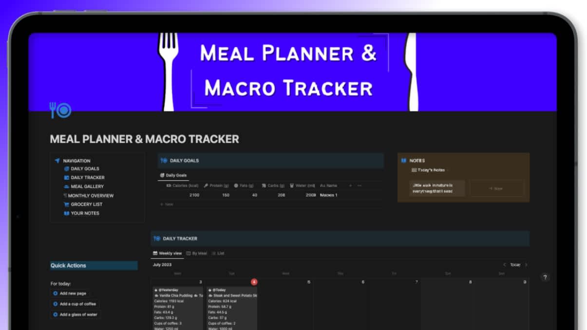 Meal Planner & Macro Tracker