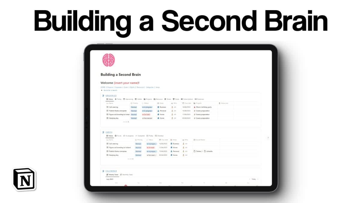 Notion · Building a Second Brain