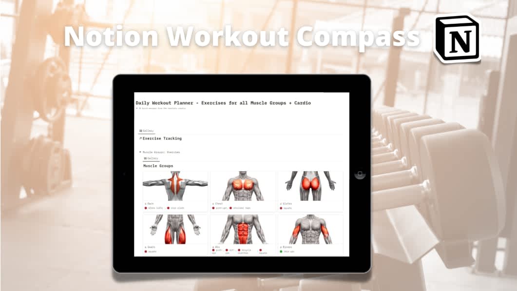 Daily Workout Planner in Notion 