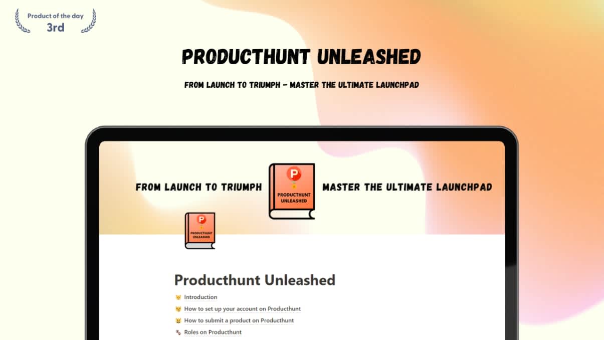 Producthunt Unleashed | Prototion | Buy Notion Template