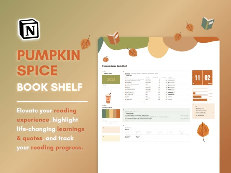 Pumpkin Spice Book Tracker