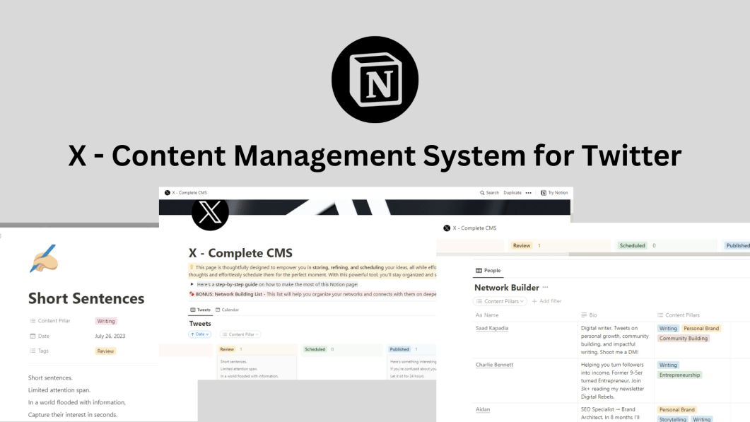 X Content Management System for Twitter