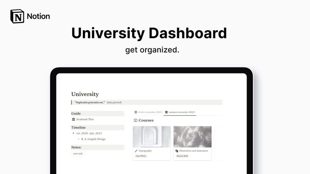 University Dashboard