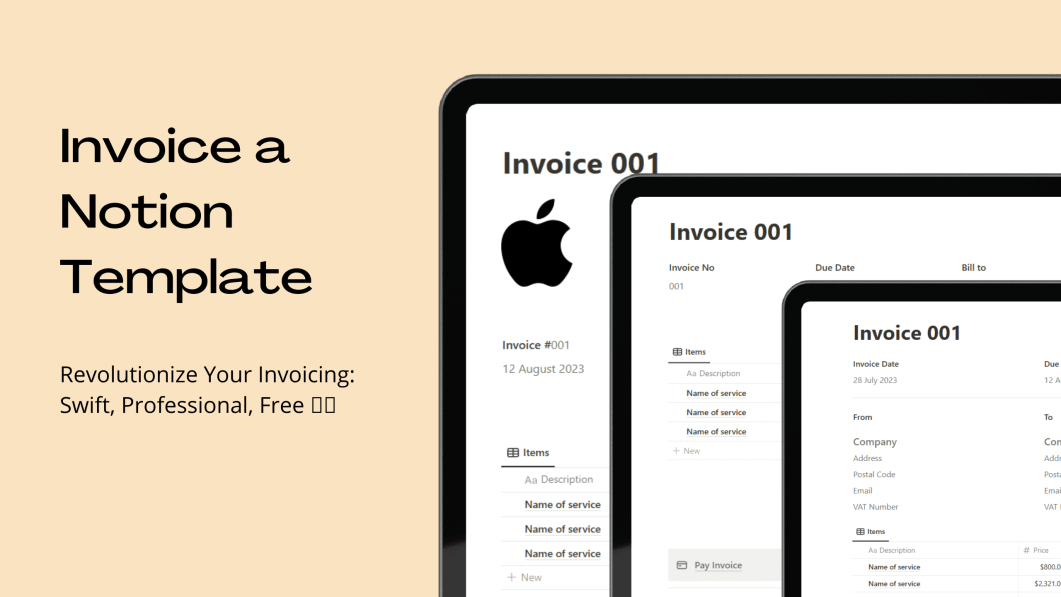 Invoice a Notion Template