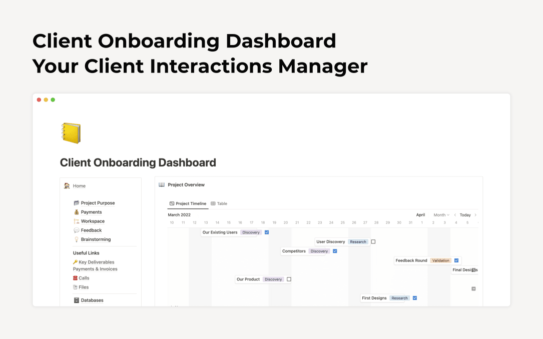 Client Onboarding Notion Template 