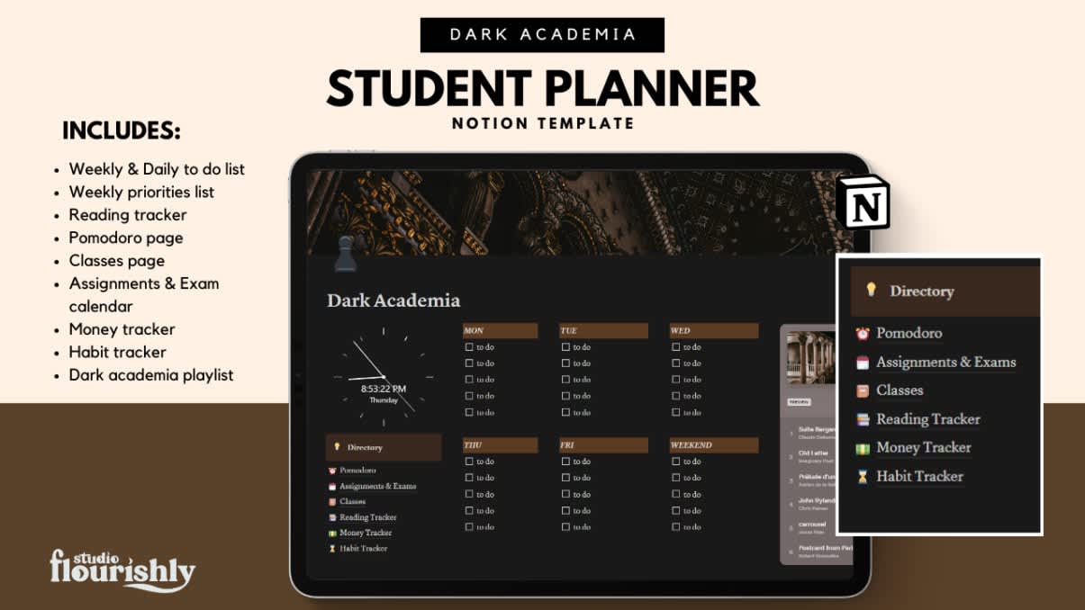 Student Planner | Prototion | Buy Notion Template