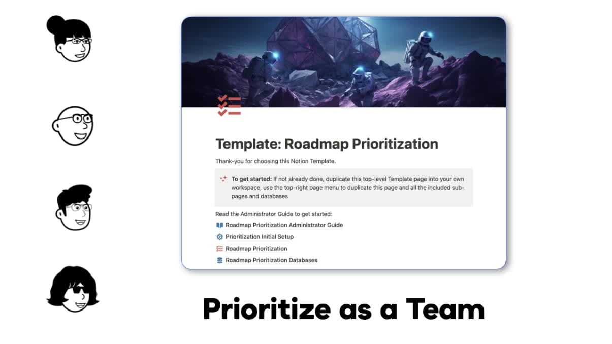 Product Roadmap Planner | Prototion | Buy Notion Template