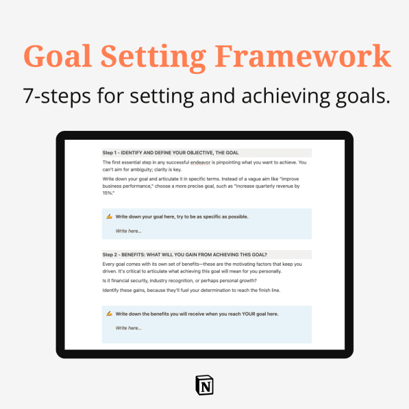 Notion Goal Setting Framework