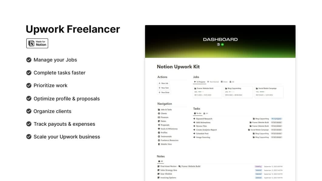 Notion Upwork Freelancer