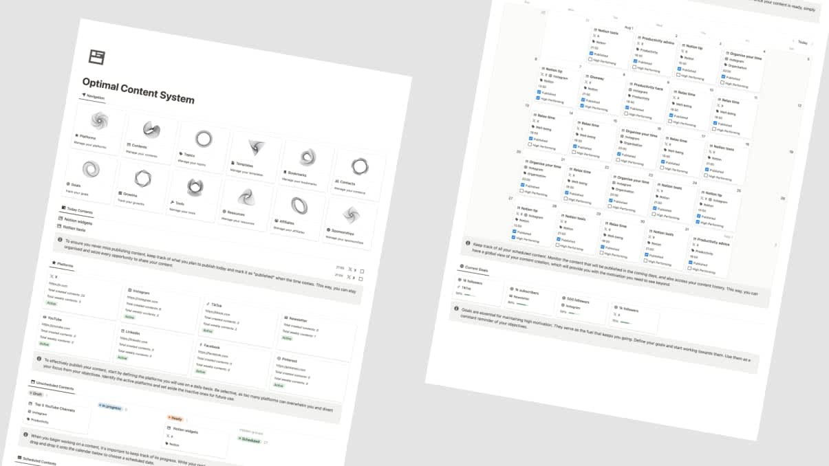 Notion Optimal Content System | Prototion