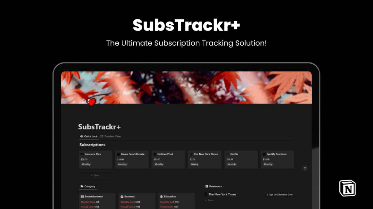 SubsTrackr+