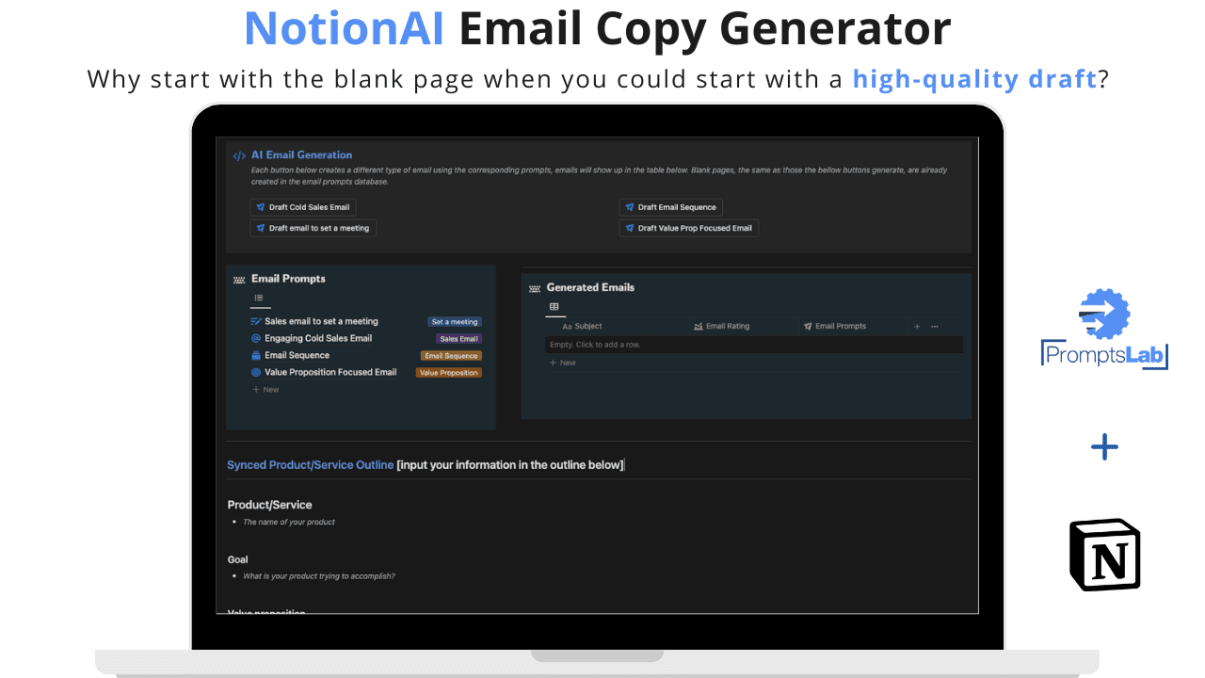 NotionAI Email Copy Generator