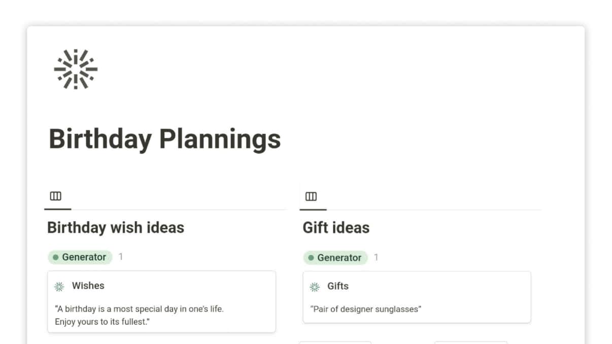 Birthday Plannings | Prototion | Buy Notion Template