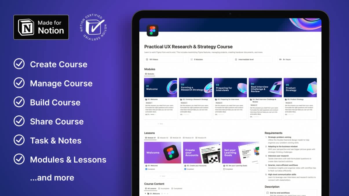 Course Builder Notion Template