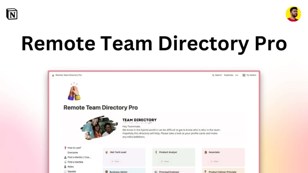 Remote Team Directory Pro