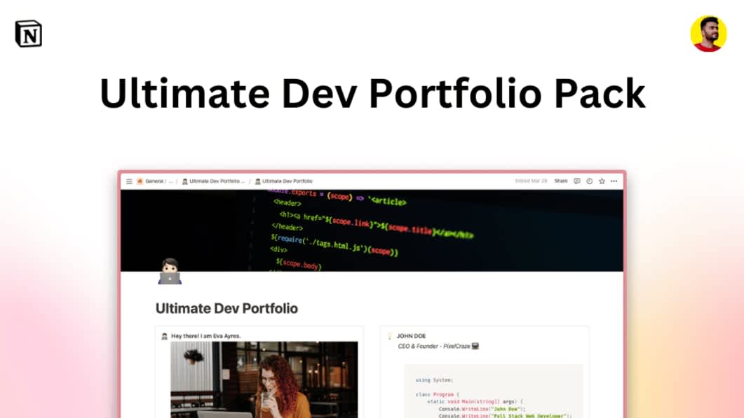 Ultimate Dev Portfolio Pack