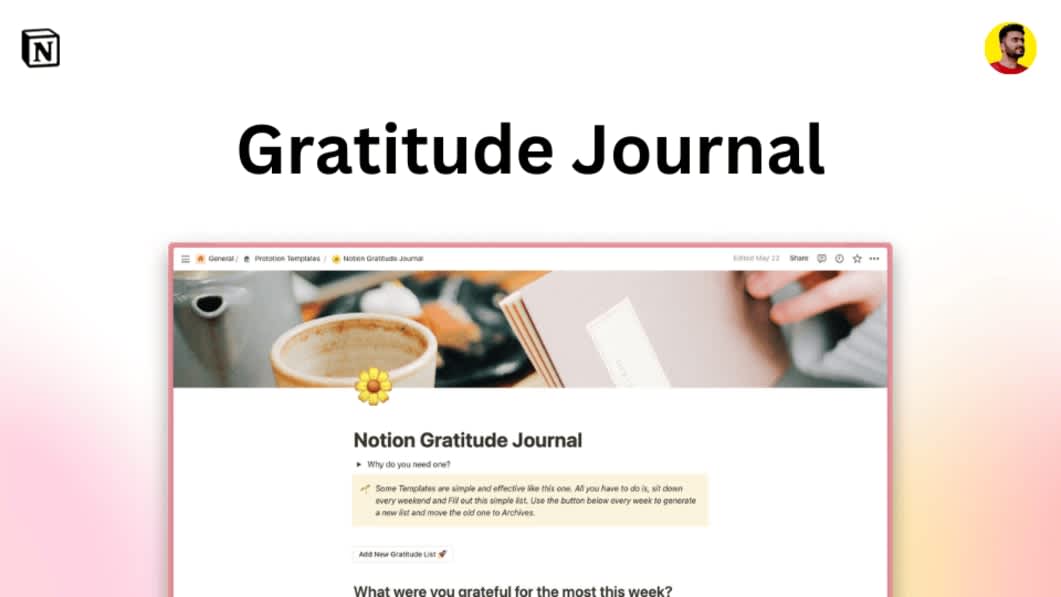 Notion Gratitude Journal