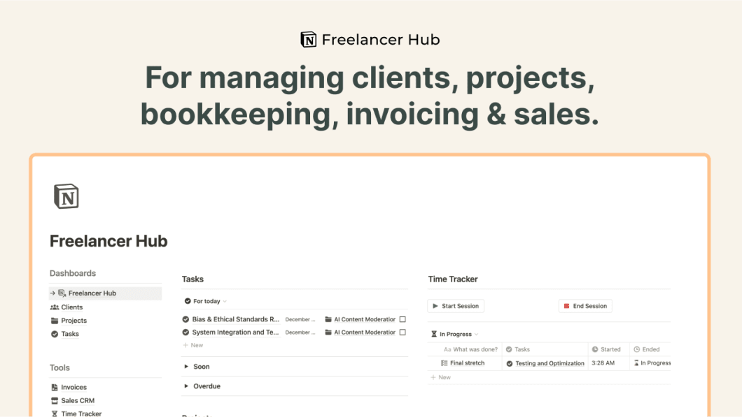 Notion Freelancer Hub