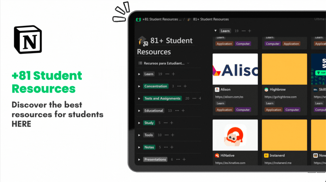 81+ Resources for Students (University or School)