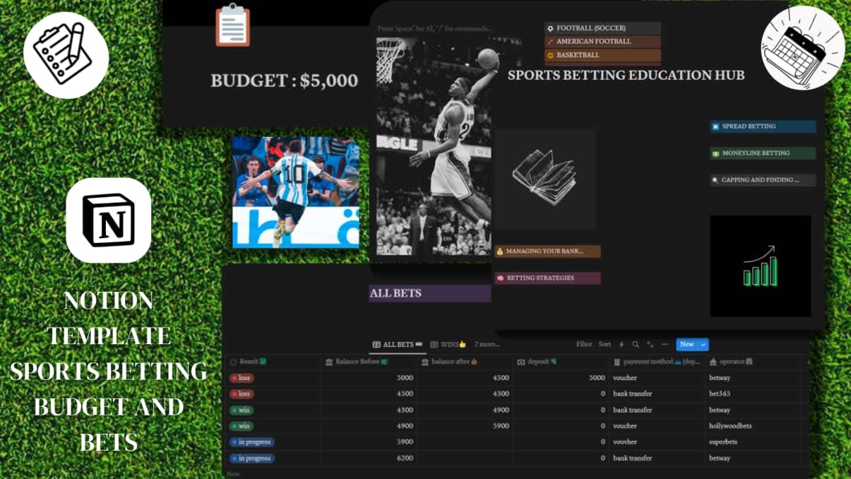 Sports Betting Budgets And Bets Tracker