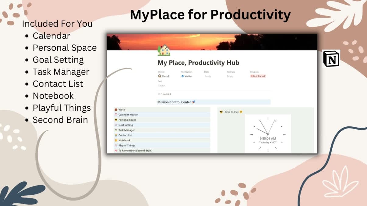 My Place, Productivity Hub