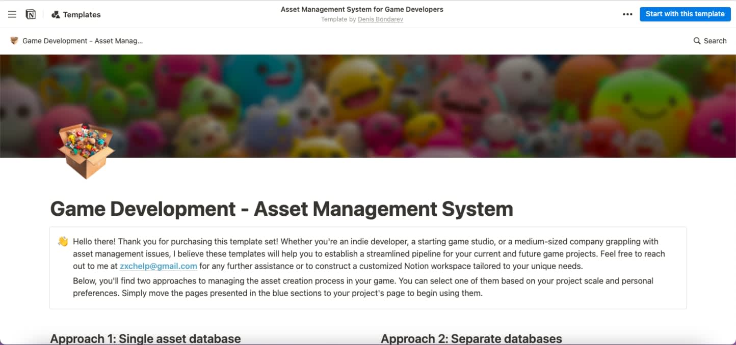 Asset Management System for Game Development