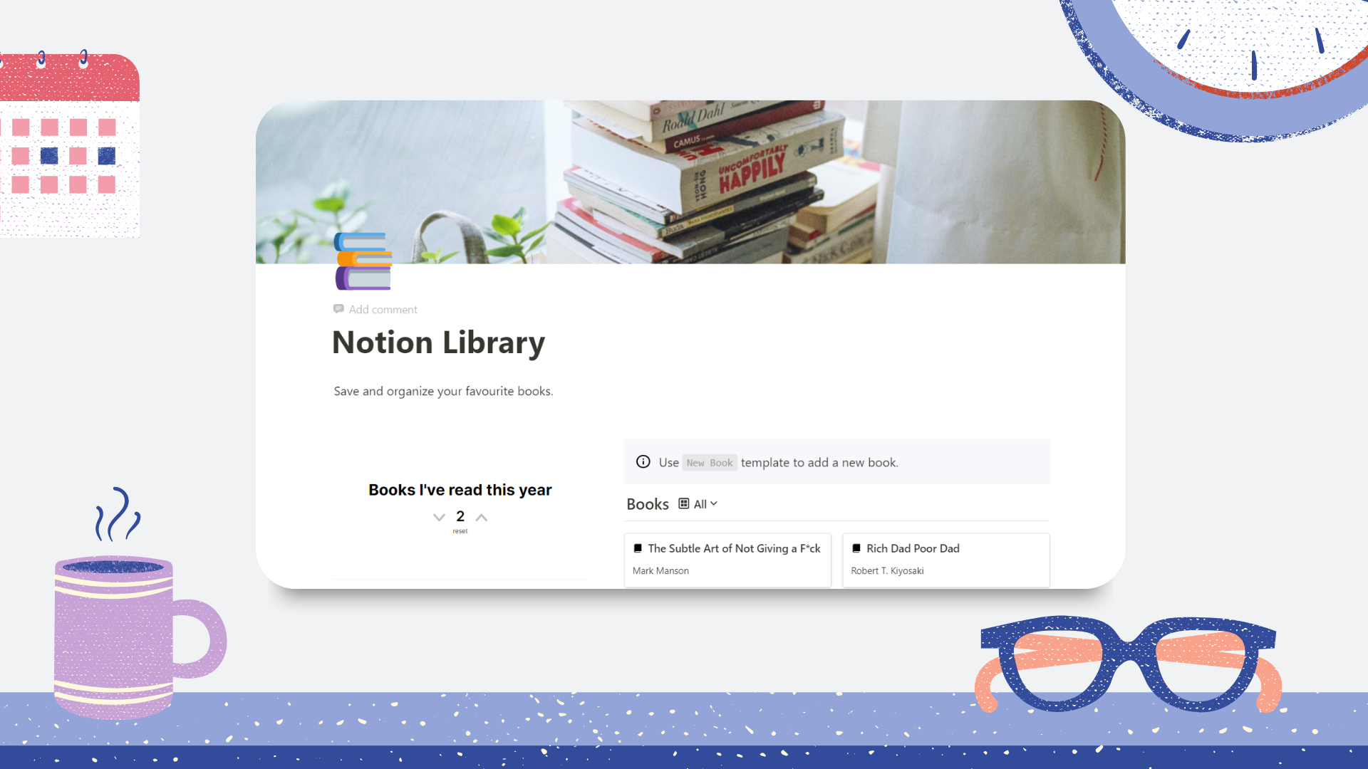 Notion library template Free Notion Template Prototion