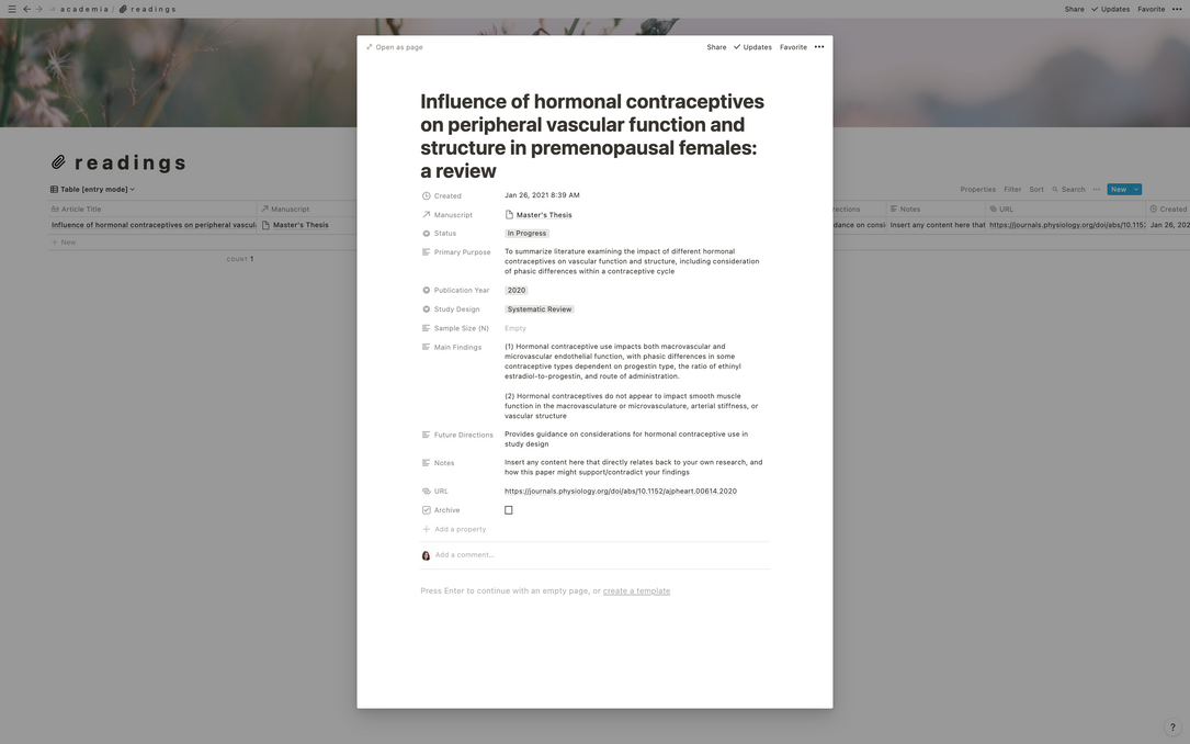 Academia Notion Template | Prototion
