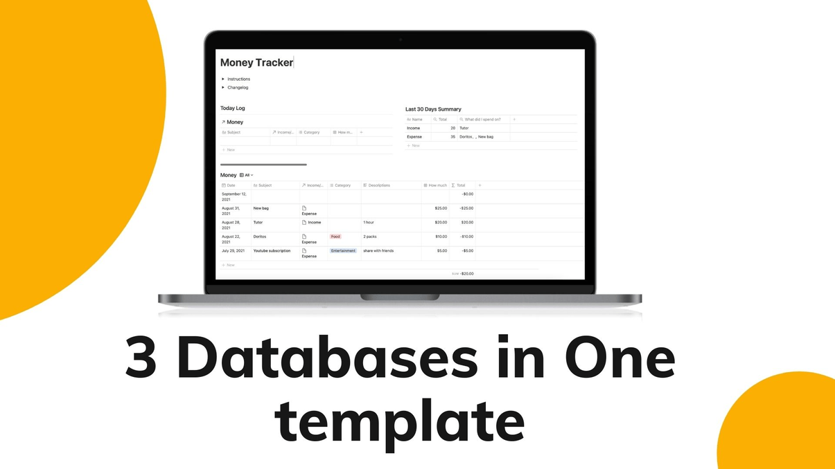 💰 Money Tracker | Free Notion Template| Prototion