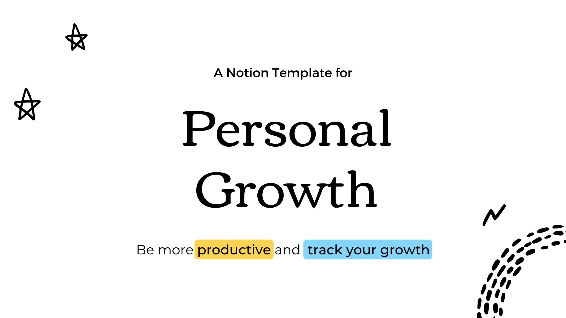 Galeria de modelos do Notion — Personal growth plan