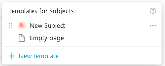 Add new subjects by a single click