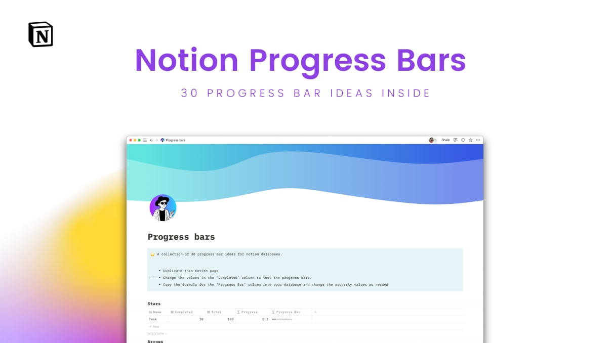 Progress Bars | Notion Goodies | Prototion