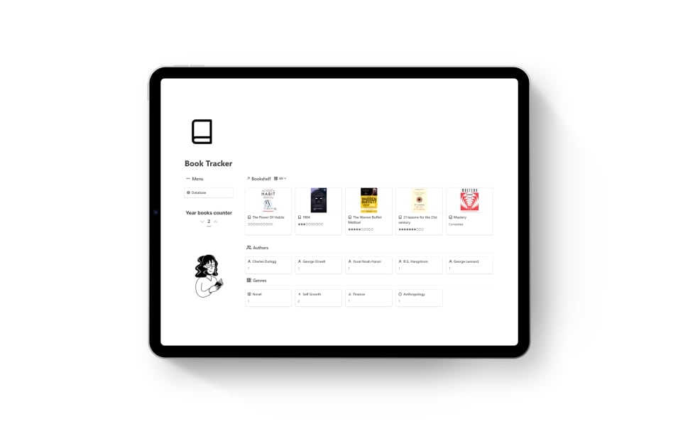 Book Tracker Buy Notion Template Prototion
