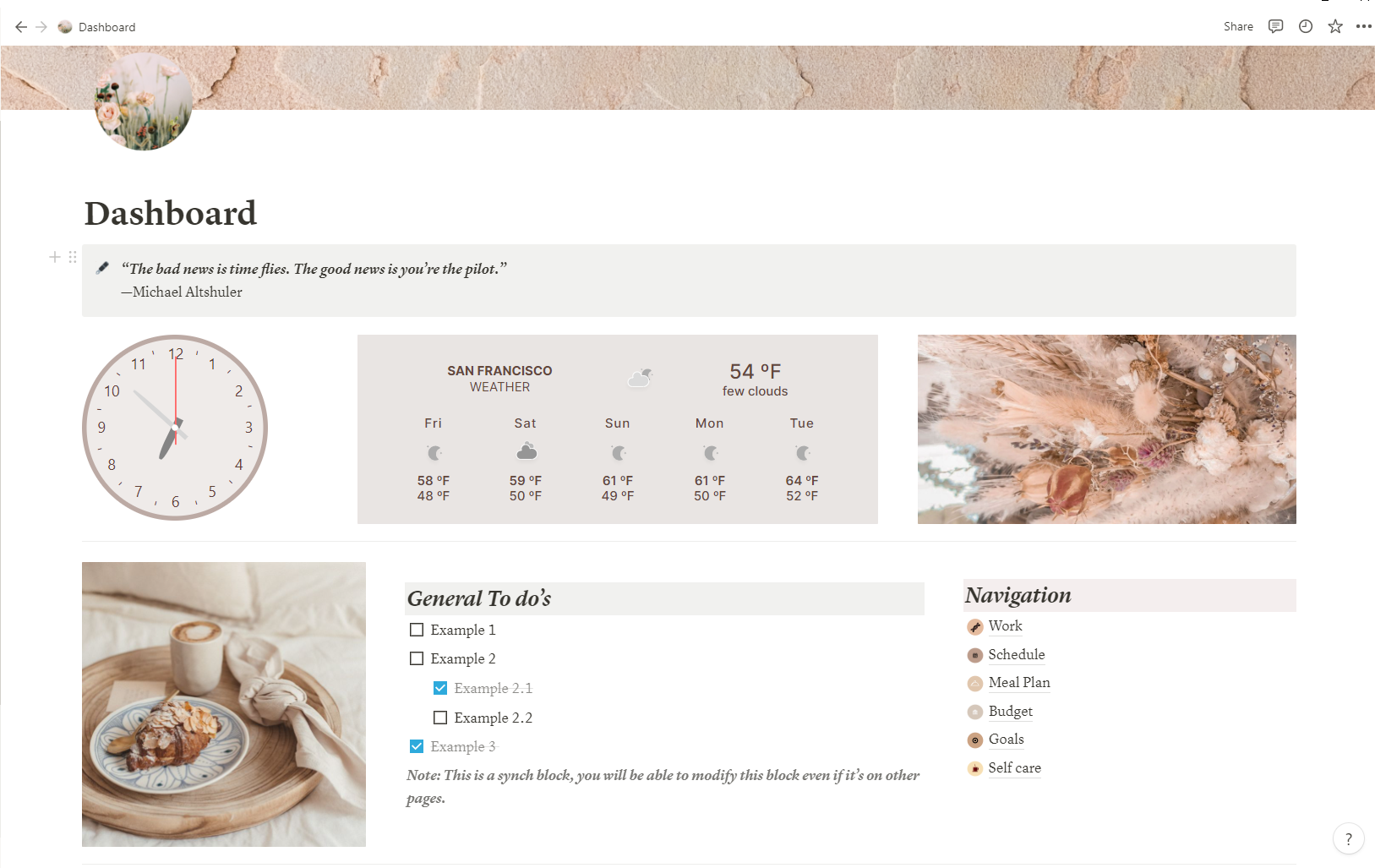 Basic Lifestyle Template Prototion Buy Notion Template