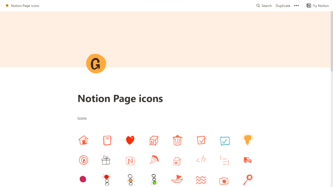 Hand Drawn Icons for Notion | Prototion