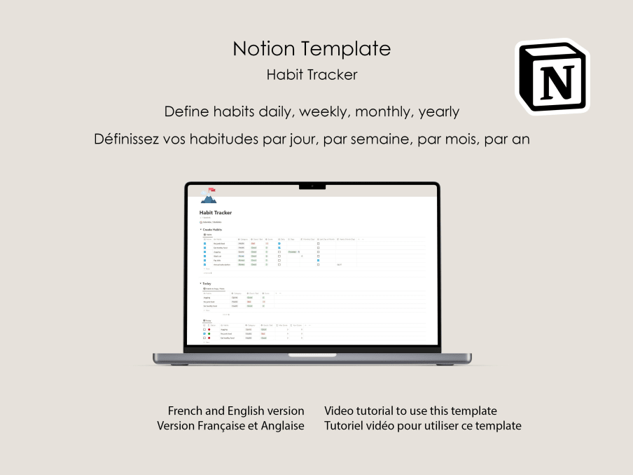 Notion Template - Habit Tracker | Prototion