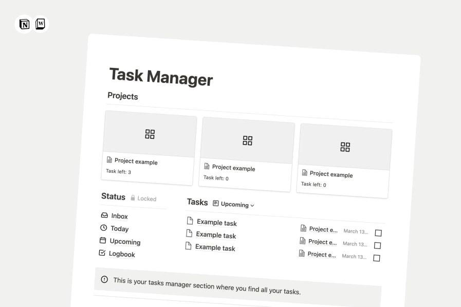 Notion Task Manager Prototion Buy Notion Template Notion Task Manager Prototion Buy Notion Template