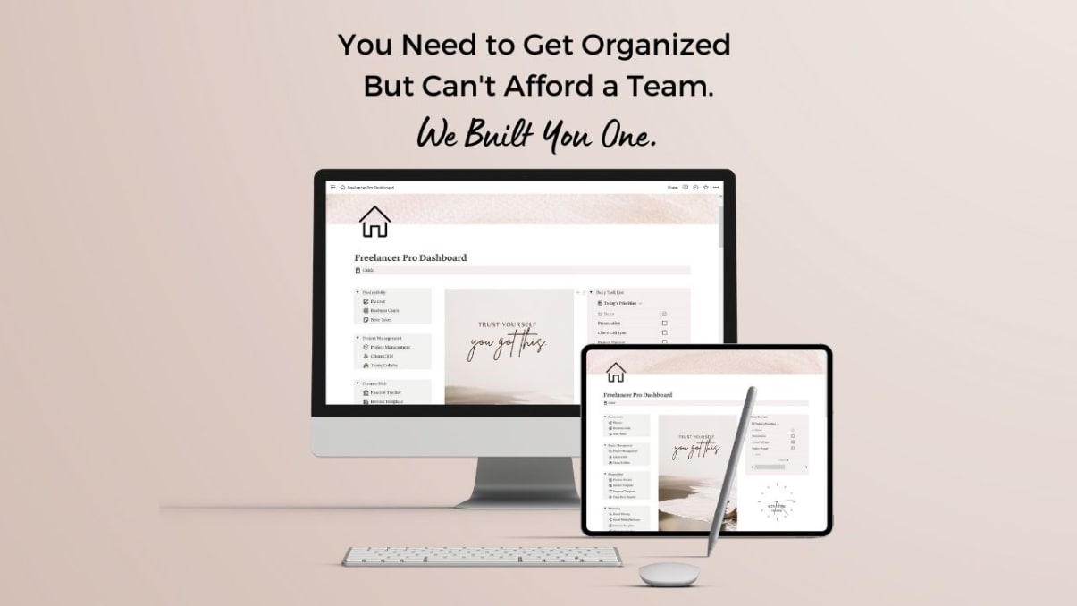 Aesthetic Notion Freelancer PRO Template | Notion Template