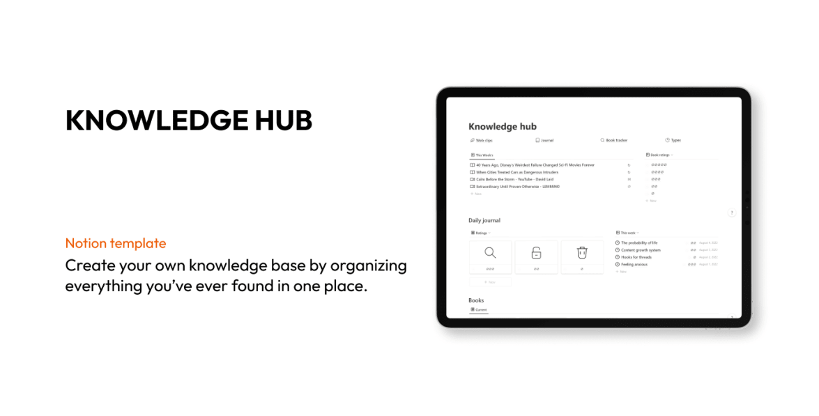 Knowledge Hub Prototion Buy Notion Template