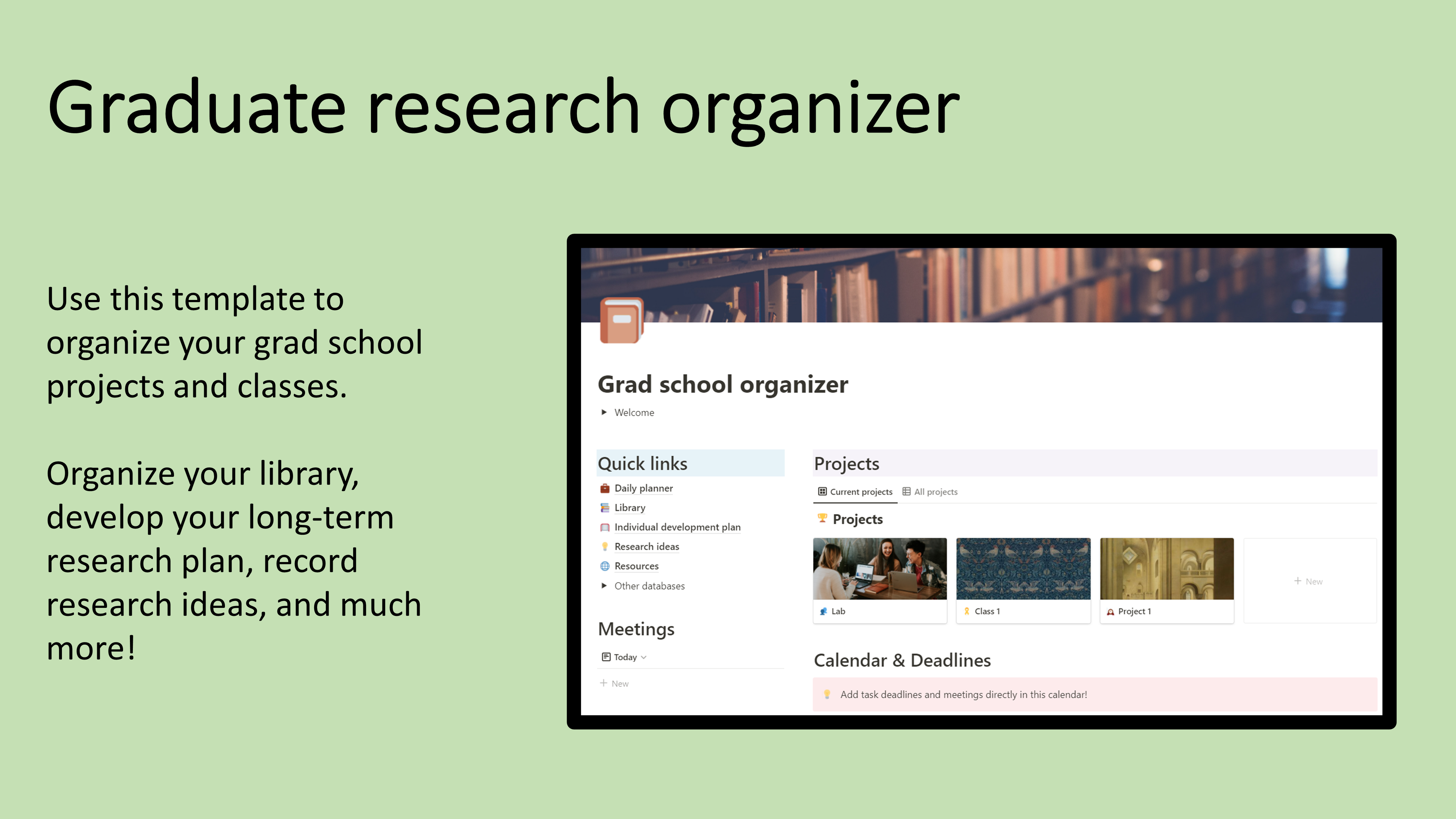 Research Project Planner/Organizer