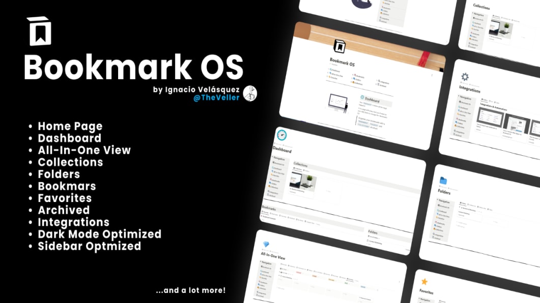 Bookmark Manager OS Prototion Buy Notion Template