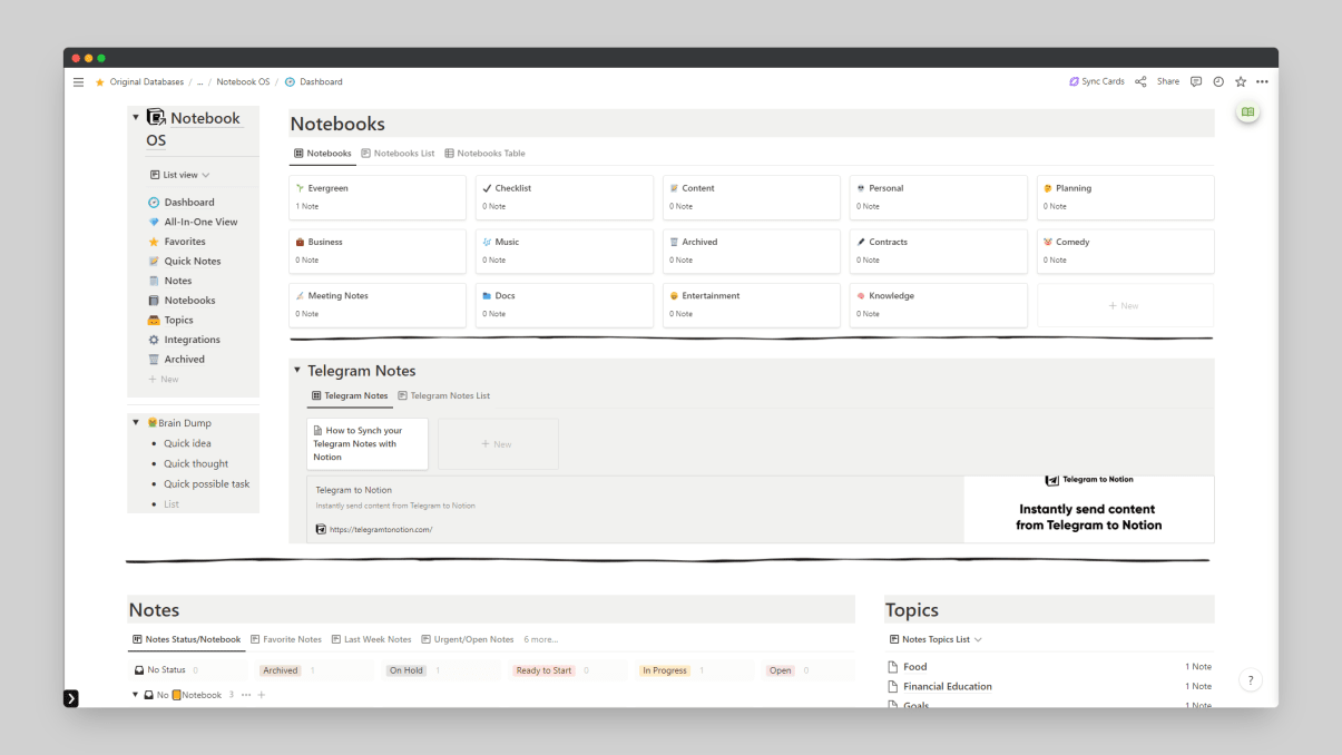 Notebook OS | Prototion | Buy Notion Template
