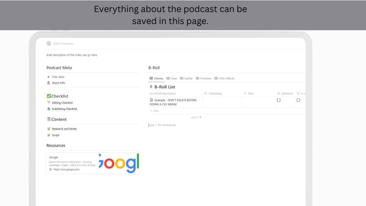 The Ultimate Podcast Tracker | Prototion | Notion Template